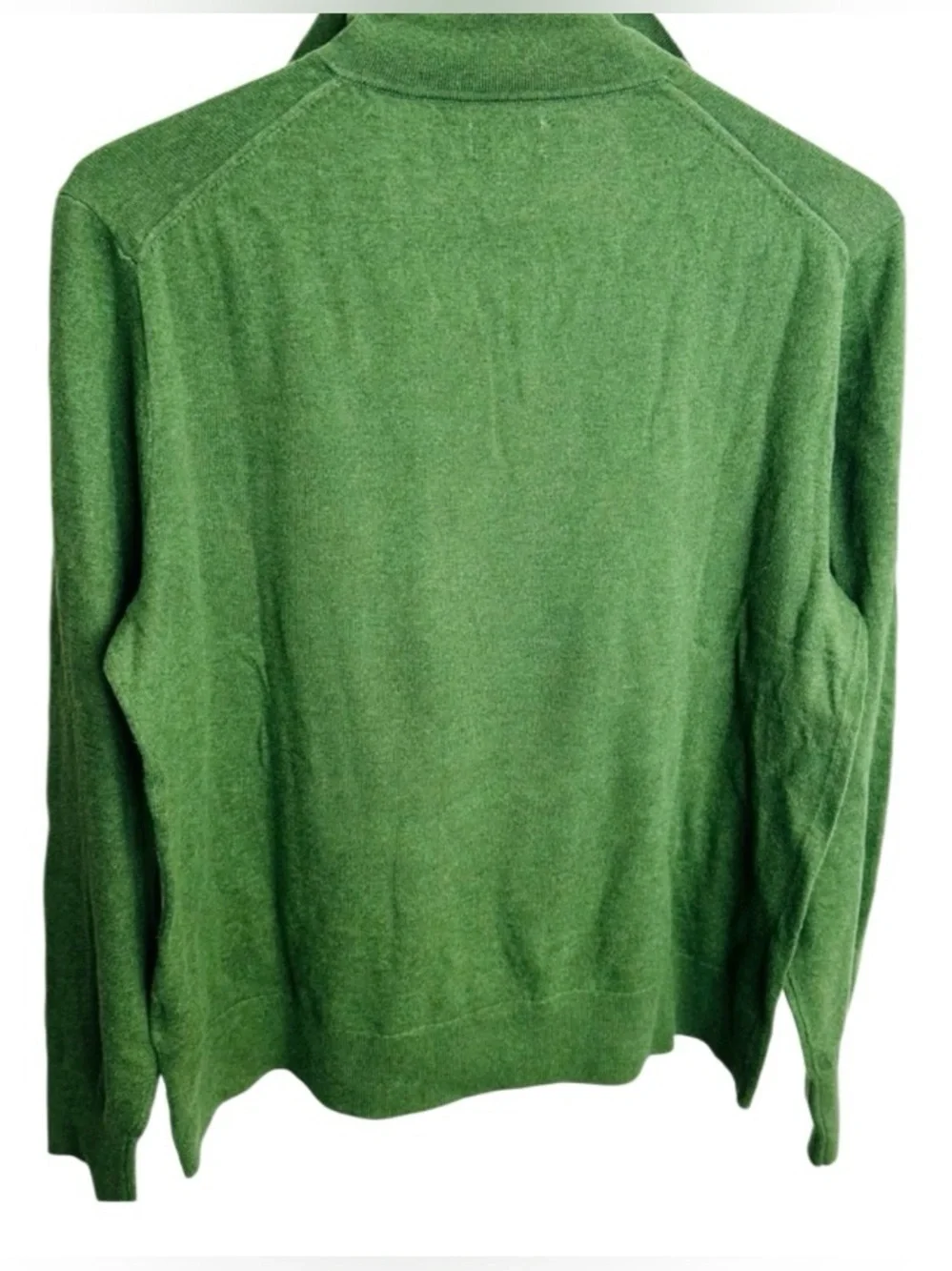 J. Crew Kelly Green V-Neck Collared Sweater